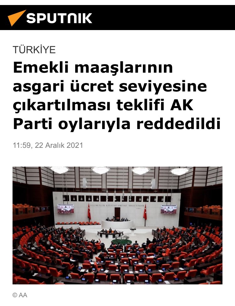 Sn. <a href="/Akparti/">AK Parti</a> ve <a href="/MHP_Bilgi/">MHP</a> Milletvekilleri;

Emekli Maaşlarının Asgari ücret seviyesine çıkarılması teklifini redderken;

Hiçmi düşünmediniz, bir gün 
#OSandıkEmeklininÖnüneGelecek diye…

#EYT5BinKısmiyiİstiyor
<a href="/Akparti/">AK Parti</a> <a href="/MHP_Bilgi/">MHP</a> <a href="/isikhanvedat/">Prof. Dr. Vedat Işıkhan</a> <a href="/memetsimsek/">Mehmet Simsek</a>
