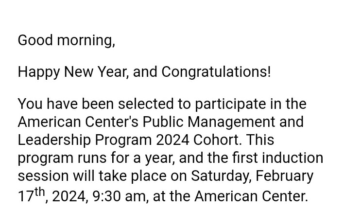 I am privileged to have been selected to participate in this highly effective public management and leadership training program at American Centre Ug.
I expect to enhance my ability to navigate complex public issues and promote transparency.
@usmissionuganda 
@AWEinUganda