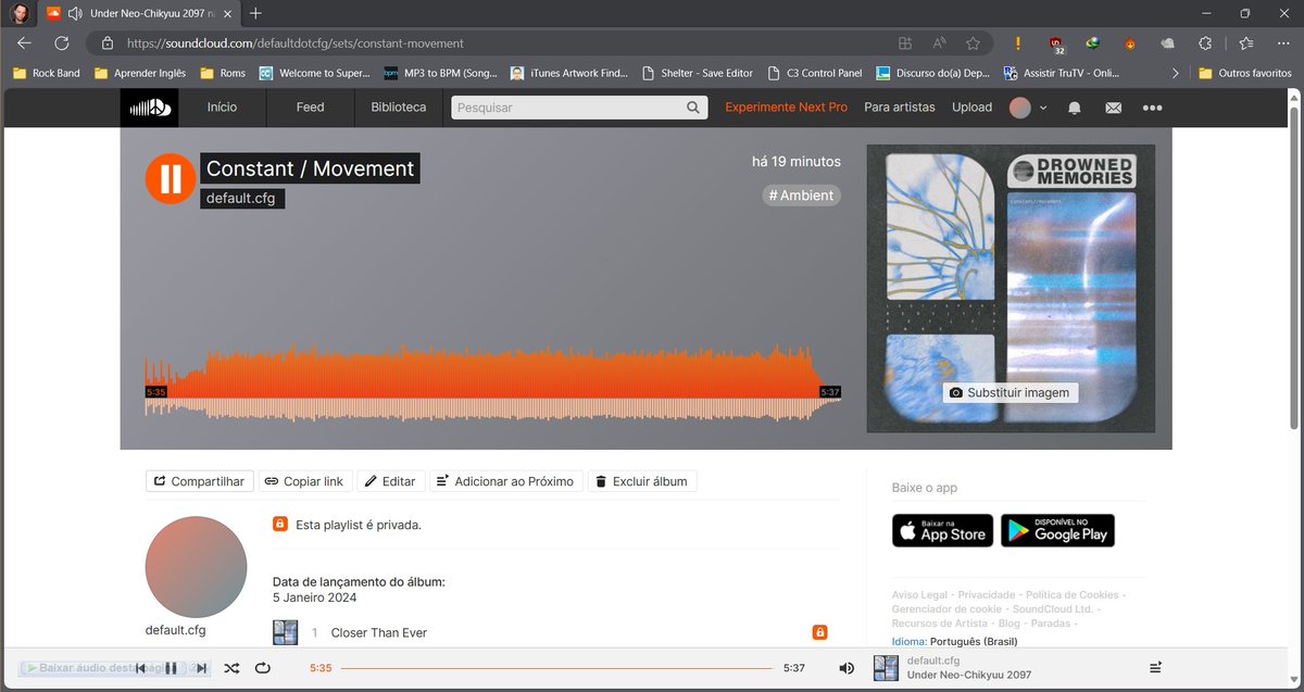 Sorry for the long silence. It was for a good reason.

'Constant / Movement' is finished and it's different of what we made since the last album. Hope you enjoy once it gets the surface.