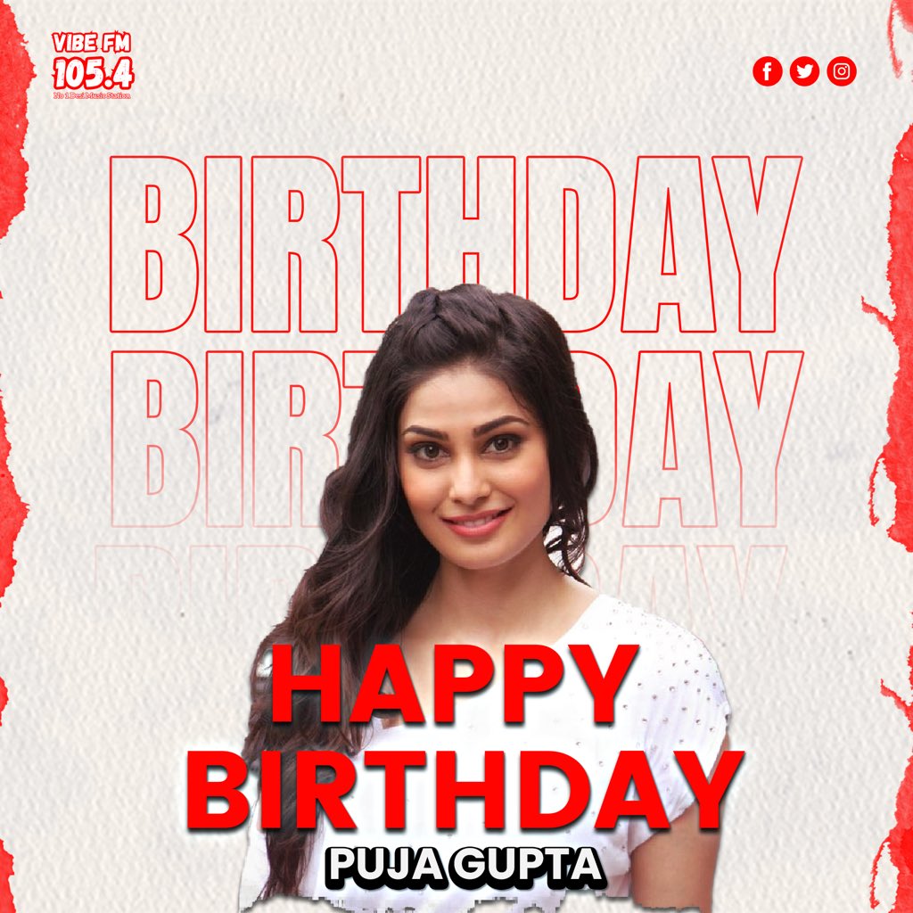vibefm1054's tweet photo. Wishing a very Happy Birthday to Puja Gupta 🎉

@iampujagupta 

#pujagupta https://t.co/PJke7oxGsV