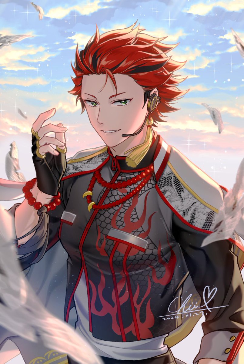 쿠로 생일 카페 협력했습니다~🐉❤️
#鬼龍紅郎誕生祭2024 
#붉은_축제_아래_새하얗게_피어난_달그림자