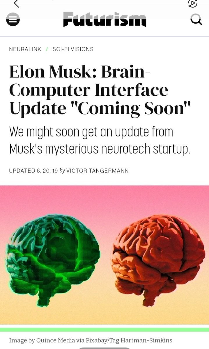 Meira85253235's tweet photo. #Neuralink inserisce il primo #impianto nell'#uomo: "I risultati iniziali mostrano un promettente rilevamento di picchi neuronali", afferma #ElonMusk.
●
Ho i miei dubbi che questa #tecnologia, venga usata per nobili scopi. https://t.co/gwoJfBg7z1