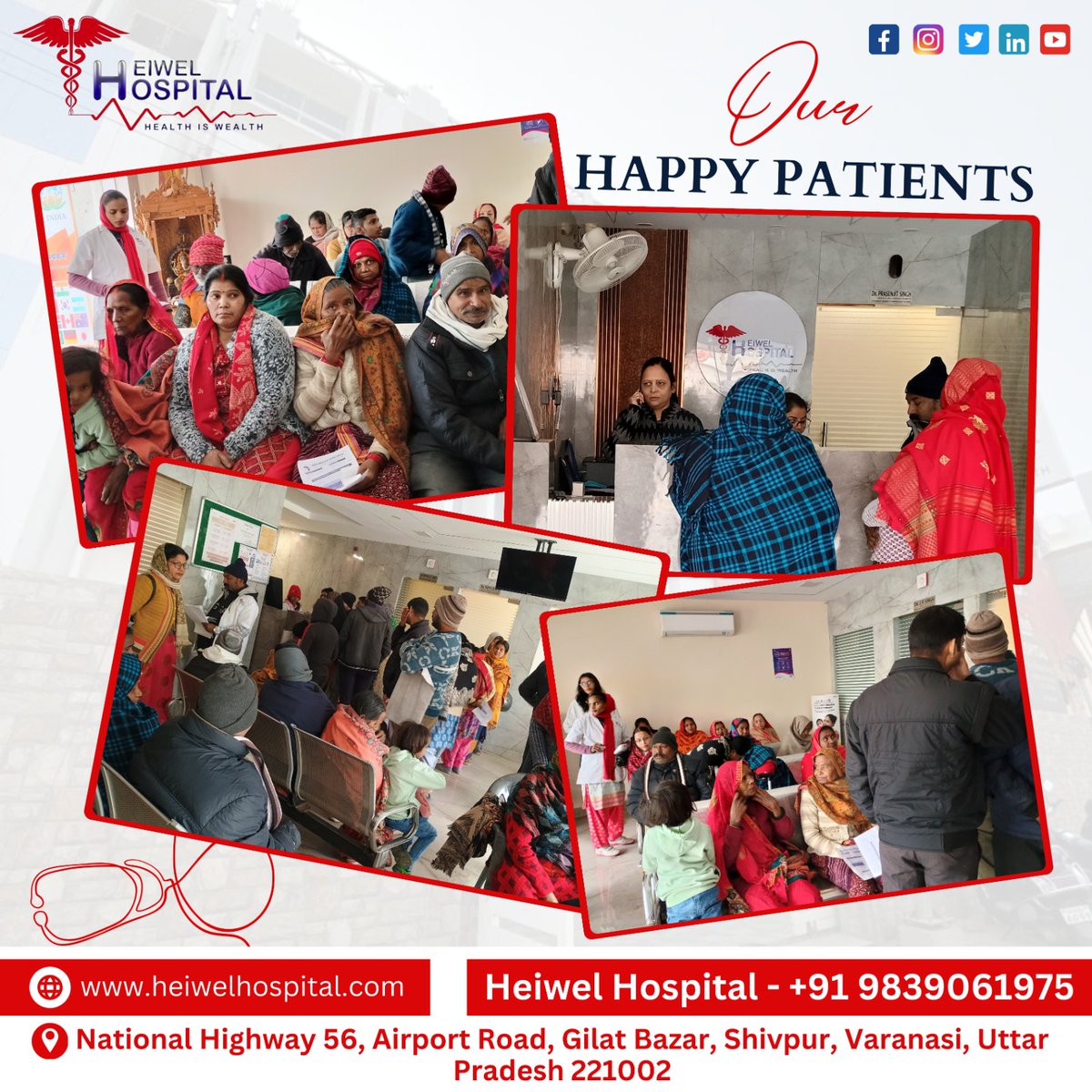 HeiwelH's tweet photo. "Successfully Completed By Pain Clinic Camp By Heiwel Hospital - Multi Speciality Hospital in Varanasi"  "At Heiwel Hospital , we treat all sorts of ailments under one roof. " : Book Your Appointment Today! 📱 संपर्क करे : 9839061975. : : : #heiwelhospital #hospital #doctor https://t.co/FpdSOOcbTI