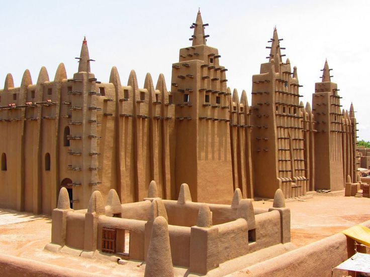 afromorphism's tweet photo. The Great Mosque of Djenne 

📍 Mali

Recognized as the largest mud-brick building in the world, this mosque is a UNESCO World Heritage Site. Its unique architectural features include large torons (wooden beams) projecting from the facade and palm wood sticks jutting out, https://t.co/puK76U5ZHJ