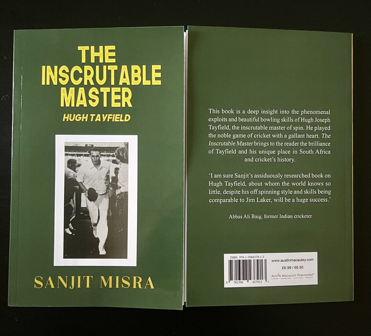 Today is the birth anniversary of Hugh Tayfield, the famous spin bowler . His amazing 170 wickets in just 37 tests is incredible. Read about his cricketing exploits in my book ‘The Inscrutable Master’. ⁦@OfficialProteas⁩ ⁦@AustinMacauley⁩ amazon.com/Inscrutable-Ma…