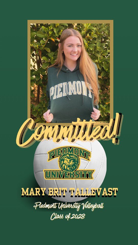 I'm so excited and blessed to announce that I will be furthering my volleyball career at Piedmont University!!! #GoLions