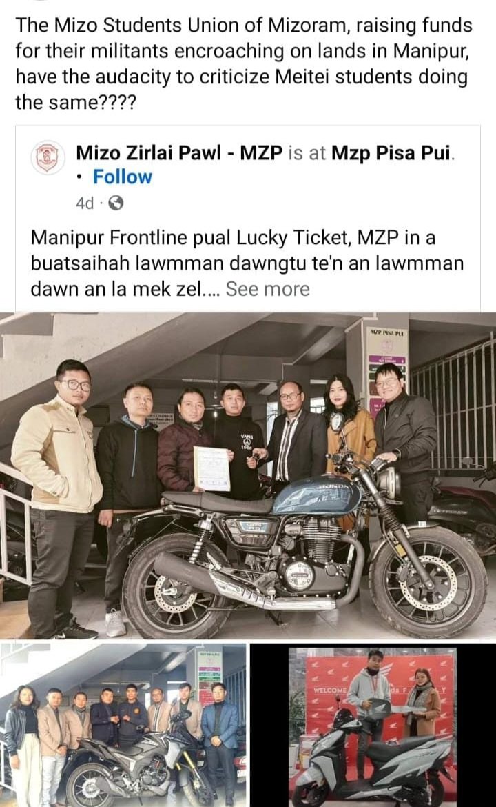 RockThok's tweet photo. Mizo students Union raising funds for the foreign militants encroaching the precious land of Manipur. @mizoramuni @ManipurUniverse @manipurunity https://t.co/JfL5zawpVE