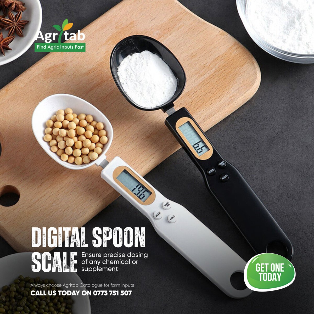 agritabcart's tweet image. Digital Spoon Scale: Measure Ingredients Directly from Storage Containers. This digital spoon scale is shaped like a spoon so you can easily measure your ingredients directly from their storage containers. To order, call us on 0773 751 507 .
#agritab #DigitalSpoonScale