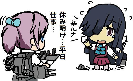 赤城(艦隊これくしょん) ,加賀(艦隊これくしょん) 「#女の子二人のイラストを貼る見た人もやる 」|銀時＠提督のイラスト