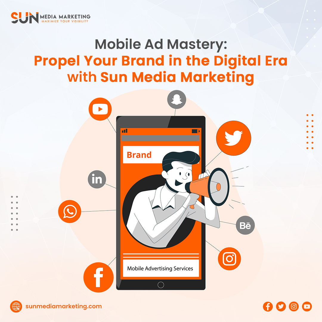 sunmediamktg's tweet image. Transform your business with cutting-edge Mobile Advertising Services from Sun Media Marketing! Soar in the digital era, unlock mobile power for quality leads. CLICK Click the Below link to learn more! #MobileAds #DigitalEra #SunMediaMarketing 
shorturl.at/sIPZ8