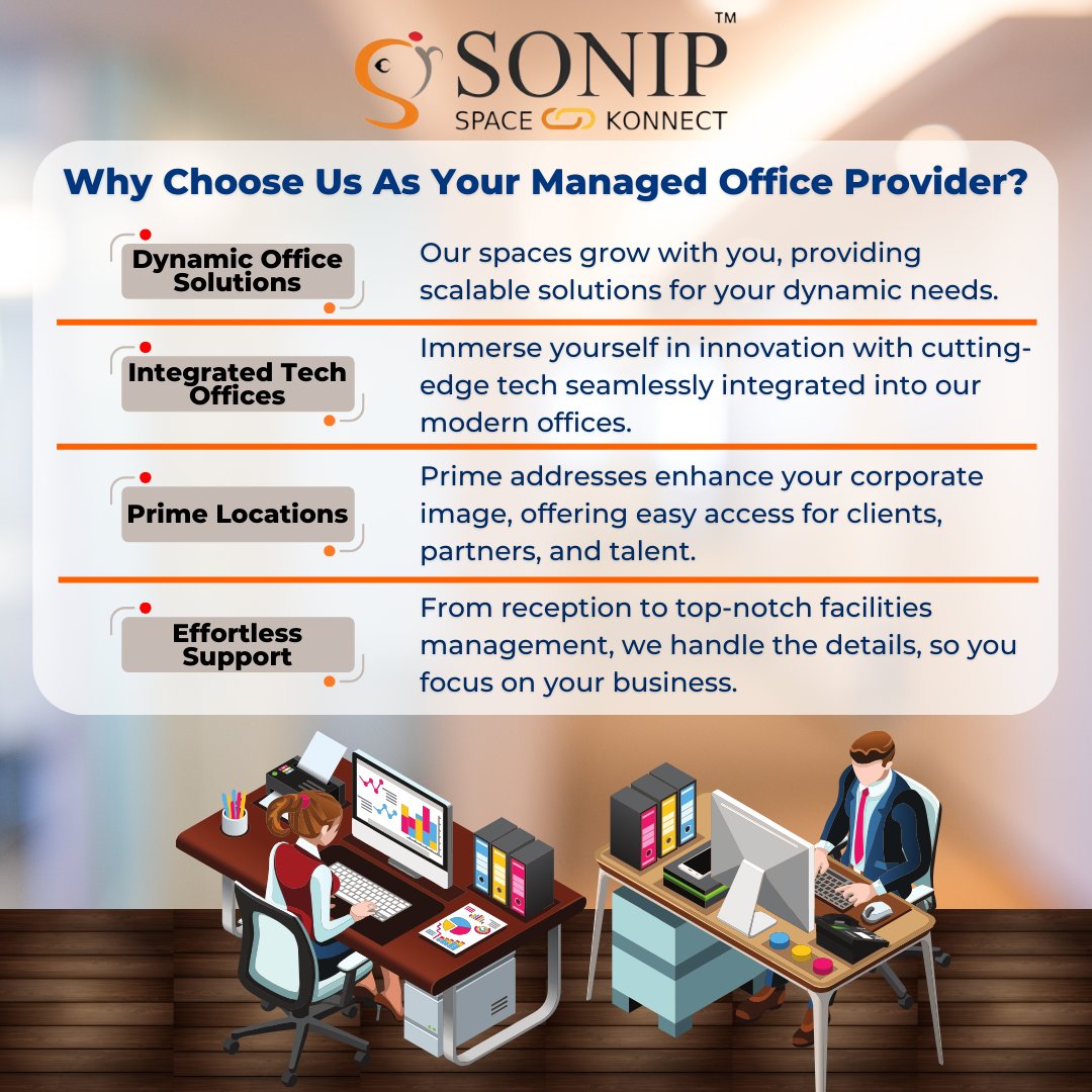 sonipspace's tweet image. 🎉 Ready to level up your office game? Here&apos;s why choosing us as your Managed Office Provider is the best decision you&apos;ll make! 🚀#SonipSpace #managedworkspace #workspace #LEVELUP