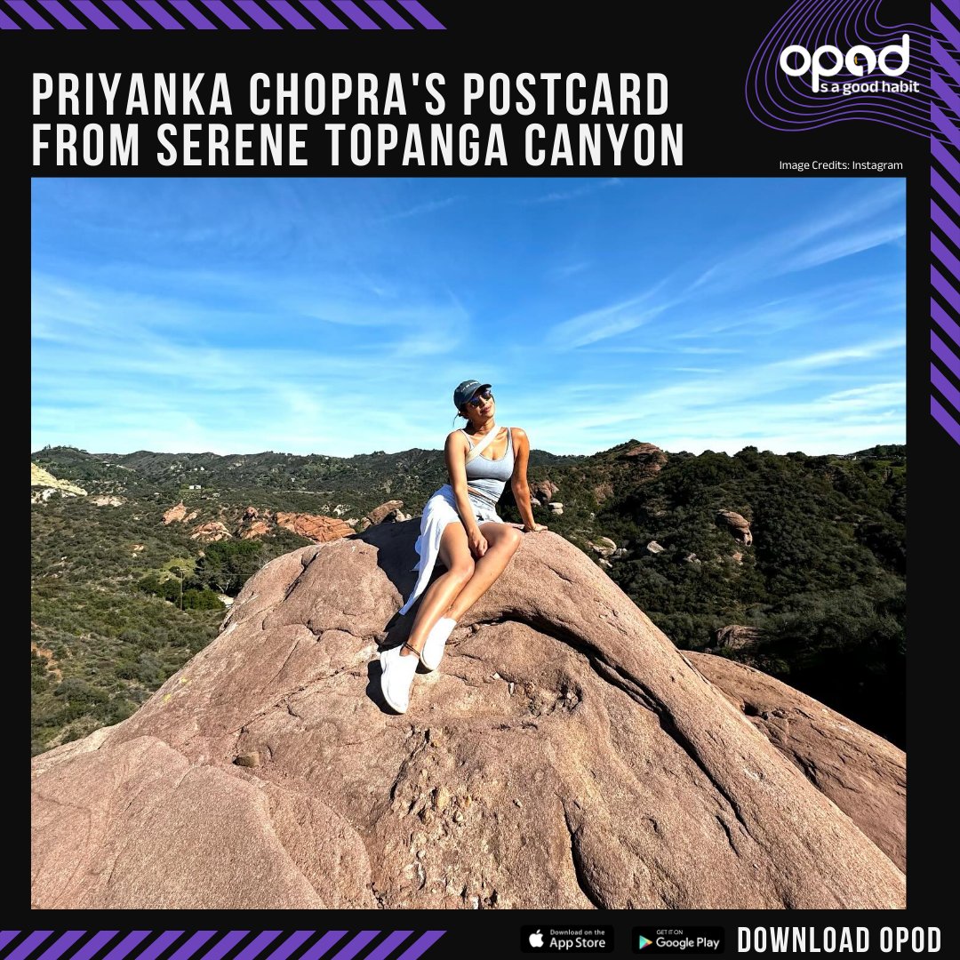 AudioOpod's tweet photo. Priyanka Chopra's Postcard  From Serene Topanga Canyon.

#PriyankaChopra invites fans into her tranquil getaway as she explores the picturesque landscapes of #TopangaCanyon in #California, USA.

Image credits: Instagram

#opodsunakya #opodisagoodhabit https://t.co/VlUxwuFGQj