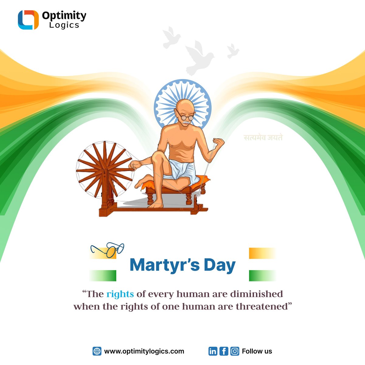 Martyrs' Day serves as a reminder of the sacrifices made by individuals in the pursuit of a better and more just society.  Let us honor the memory of the martyrs. 🕊️🇮🇳 

#OptimityLogics #SoftwareSolutions #MartyrsDay #RememberingHeroes #SacrificeForFreedom #SoftwareCompany