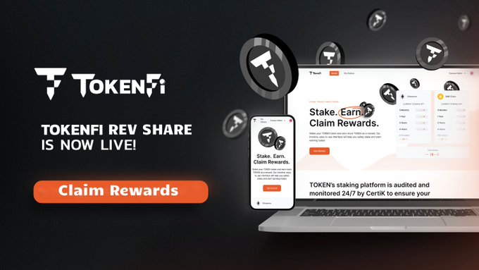 tokenfis_'s tweet photo. 𝗥𝗲𝘃𝗲𝗻𝘂𝗲 𝘀𝗵𝗮𝗿𝗲 - Unleash the power of #TOKEN

We’re excited to push out some $TOKEN token rewards to our community

Claim your rewards : https://t.co/GyF9pJqRzg

$TOKEN holders are part of our revenue share program 🔥 

Don't forget, community is the strongest utility https://t.co/ZjxENhAeGb