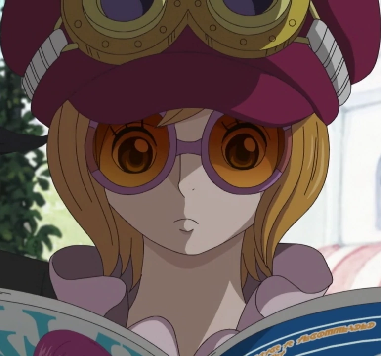 gogglesOTD's tweet photo. the goggles wearing character of the day is koala from one piece! https://t.co/41oZfIrTXf