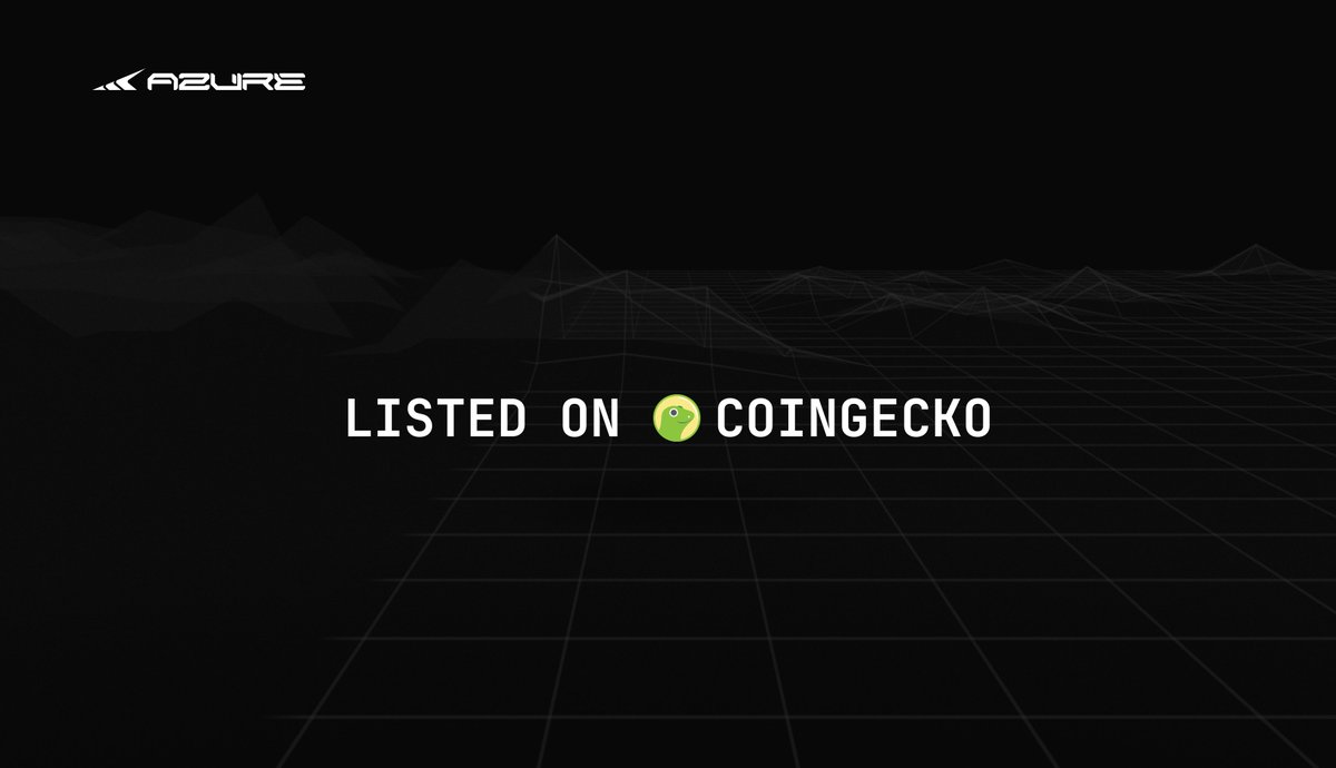 Azure is now available on Coingecko! coingecko.com/en/coins/azure Listing on different listing sites, both on Dex and Cex, is one of the first stages to increasing Azure visibility. $AZR $AZURE #Blockchain #BTC #zKEVM #DeFi #Web3 #ETH