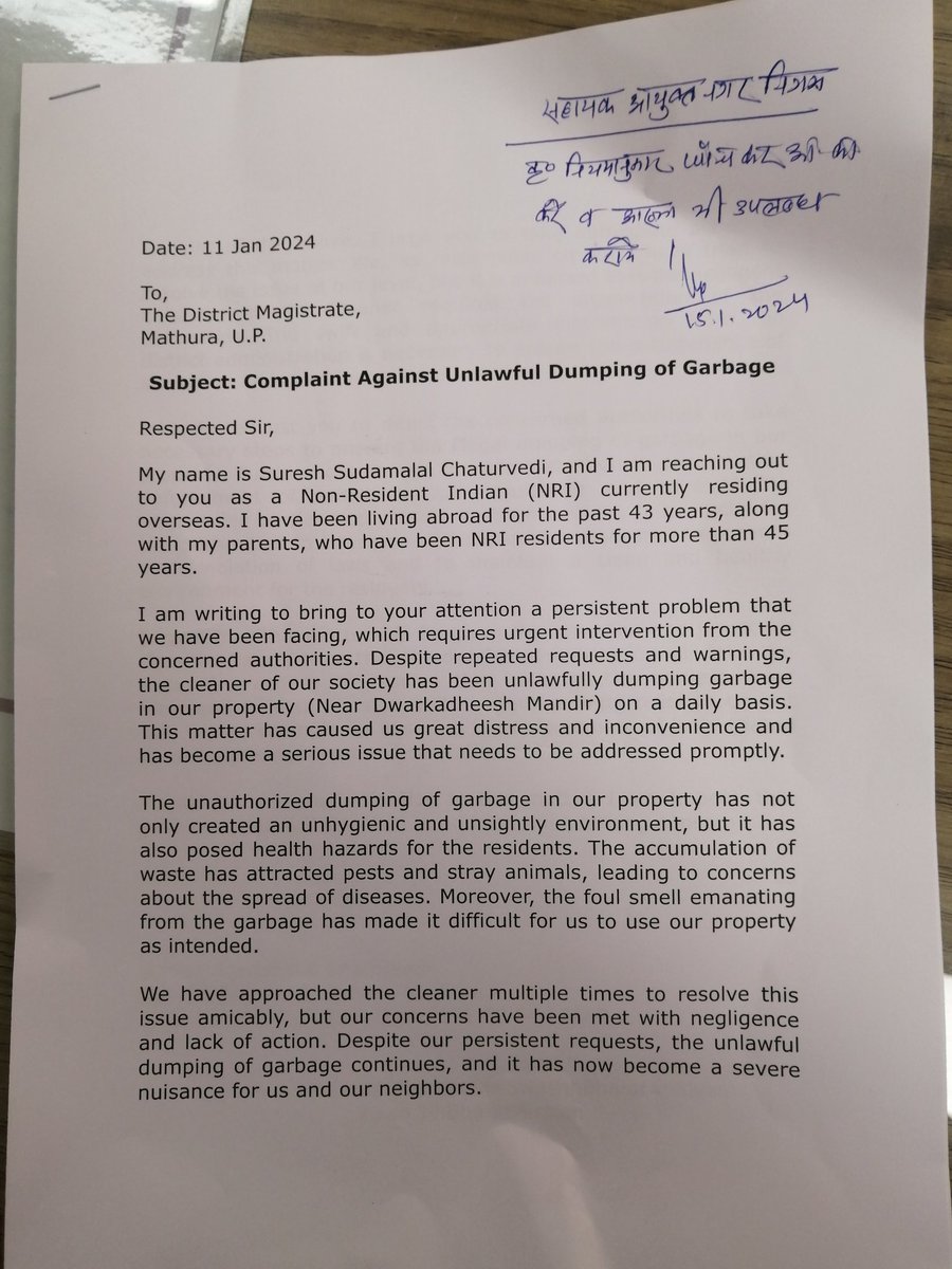SexySuresh's tweet photo. Big round of applause for the UP Government! Complaint submitted 2 weeks ago and their response time is setting new records. in silence!
#UPGovernmentActionPlease #MathuraNagarNigam #MathuraMunicipality #CleanMathura #SwachhBharat #AllahabadNagarNigam #AllahabadMunicipality https://t.co/aoceQ6zUs2