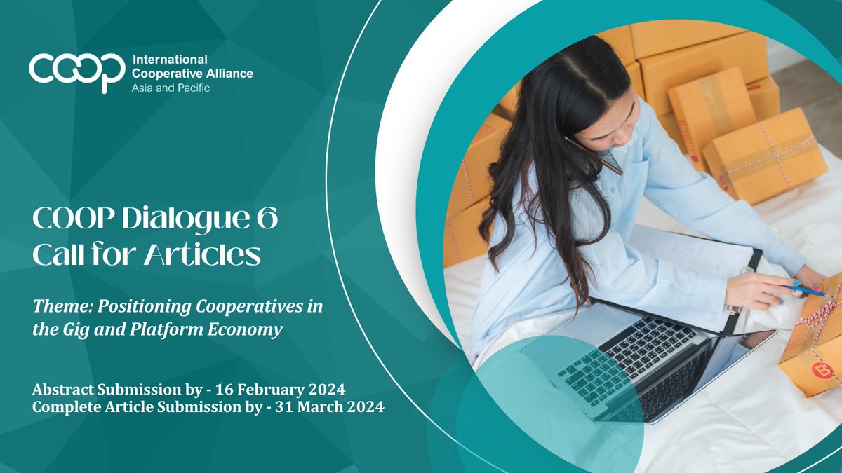 Does #platform & #gig economy interest you?
Are you a part of/ work for #workercoops or #platformcoops?

Share your work, case studies, opinions, and research to be published in #COOPDialogue 6!

More info➡️🔗 icaap.coop/sites/ica-ap.c…