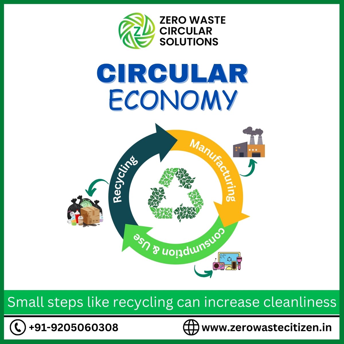 ZWCSolutions's tweet photo. Embrace the power of recycling for a cleaner, greener world. Every recycled item is a step towards increased cleanliness and a sustainable future. 

For more info: https://t.co/8kZaeWsypt

#ZWC #Zerowaste #Zerowastesolutions #Zerowastecircularsolutions #RecycleForCleanliness https://t.co/ySyxEJQtsO