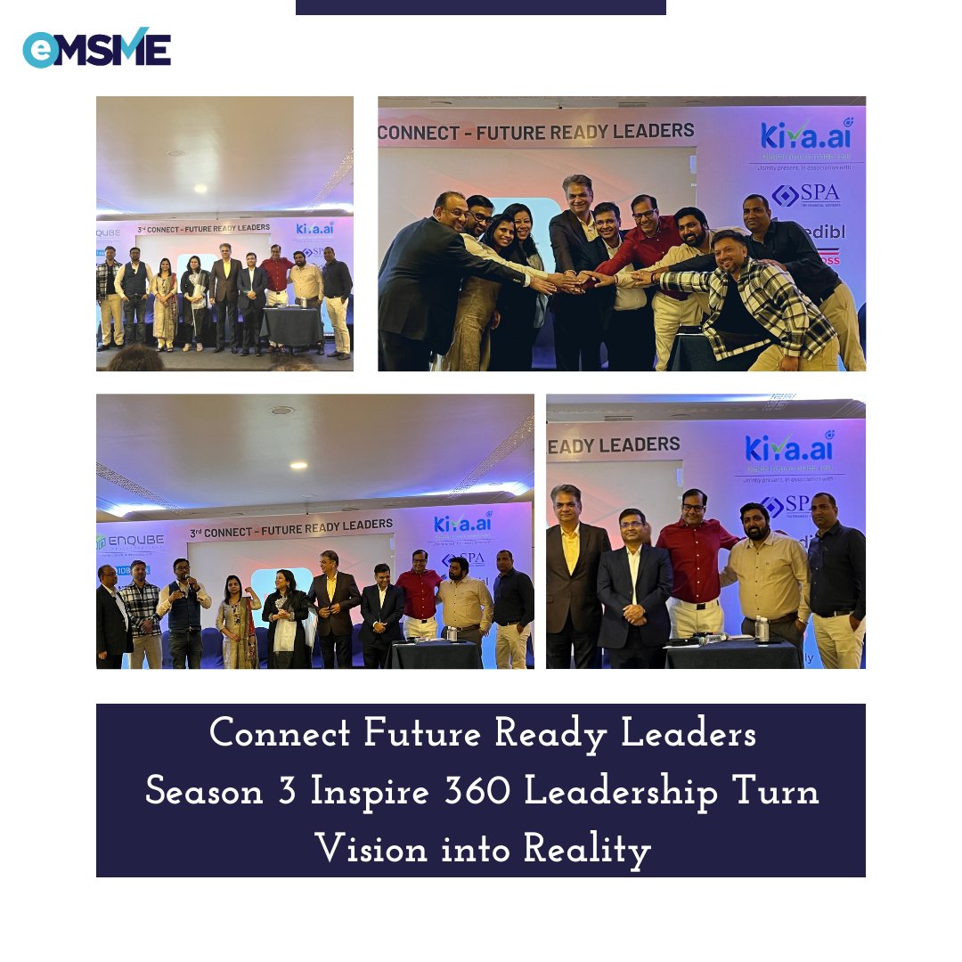 eMSME proudly participated in the flagship Leadership Event, Connect Future Ready Leaders Season 3 - Inspire 360 where our founder CA Ankush Jain spoke about our brand #eMSME #LeadershipInspired #ConnectLeadershipEvent #india #msme #business #financialservices