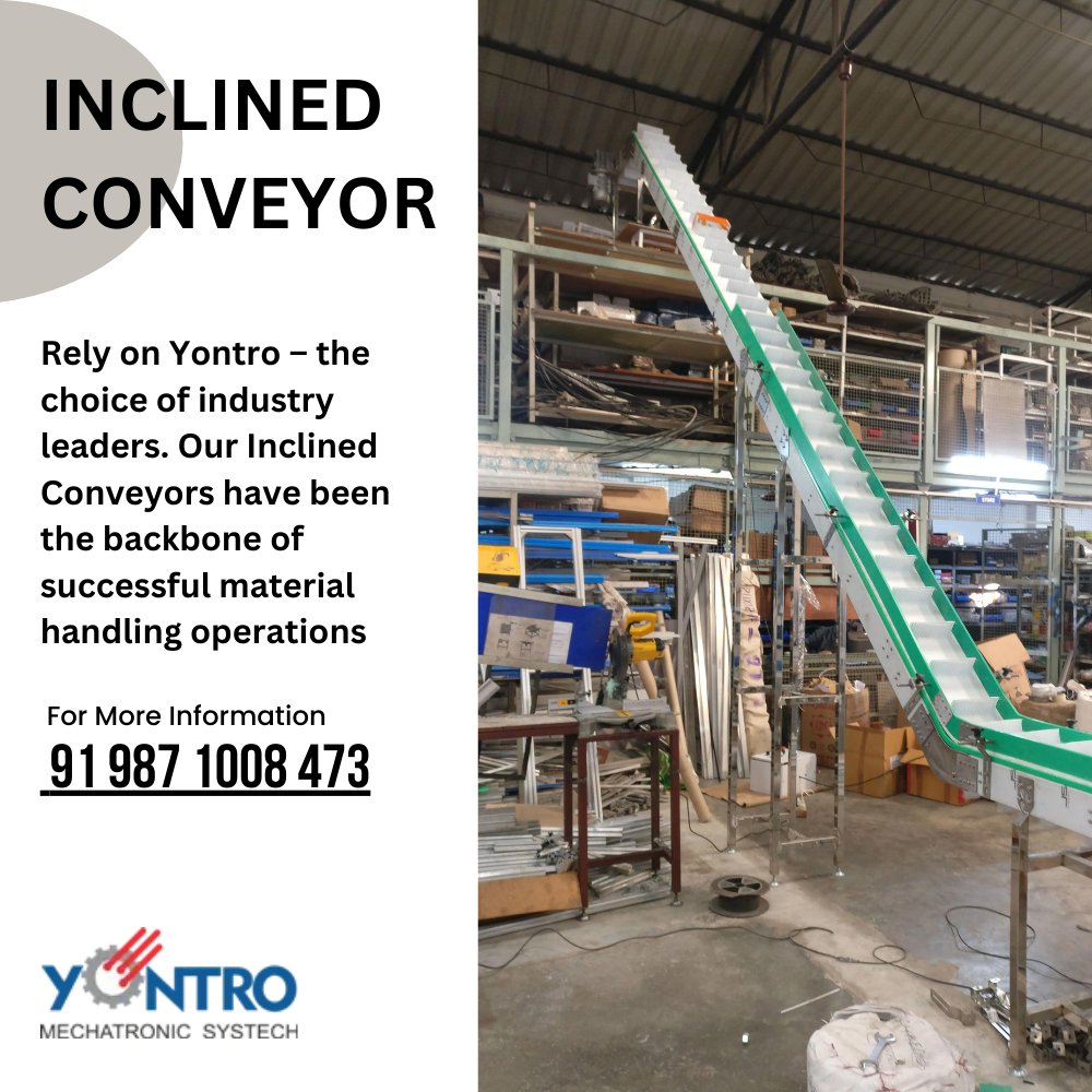 Yontro_01's tweet photo. Rise above the rest with our Inclined Conveyors! Elevate efficiency and streamline material handling. 🚀🔧 #ConveyorExperts #EfficiencyBoost
Call us:  +91 987 1008 473
Mail us: info@yontro.com
Visit: https://t.co/srGQK9iVao https://t.co/IOo44P58SD