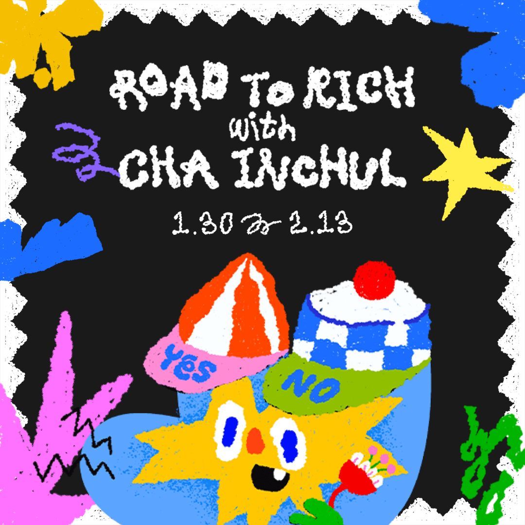 차인철 작가 협업 아트워크로 탄생한 ✨ 
래키 캐릭터와 굿즈 응모 기회를 받으세요

📅 1/30(화) ~ 2/13(화)
🎁 웰컴투인치래키 TEM + 협업 굿즈 응모권
👥 선착순 5,000명! (신규)

자세한 사항은 차인철 작가의 인스타그램 확인!
👉 buff.ly/3SaKOjy