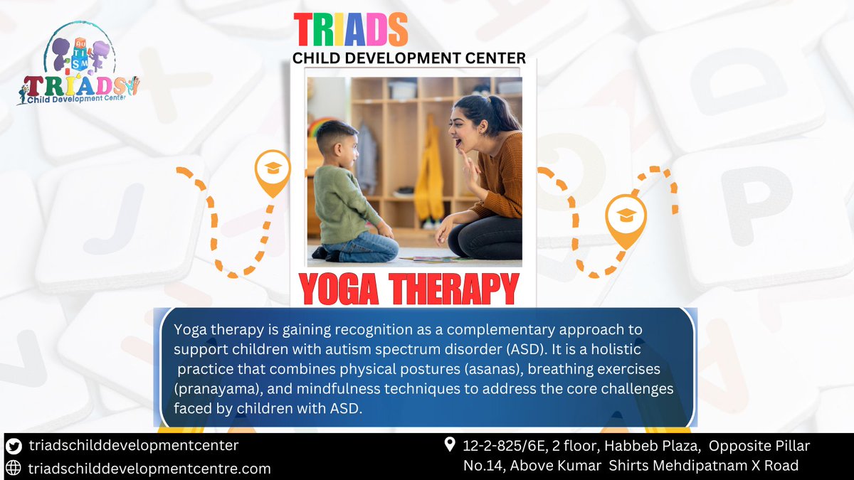 CdcTriads84444's tweet photo. Discover the transformative power of yoga therapy for children with autism.  Embrace the healing benefits of this holistic approach and witness the positive impact 
For more details contact us
https://t.co/Qxy6sOz5Ya
8978574081 /9059714636
#yogatherapy #autismawareness #triadscd https://t.co/holOh4TB3s