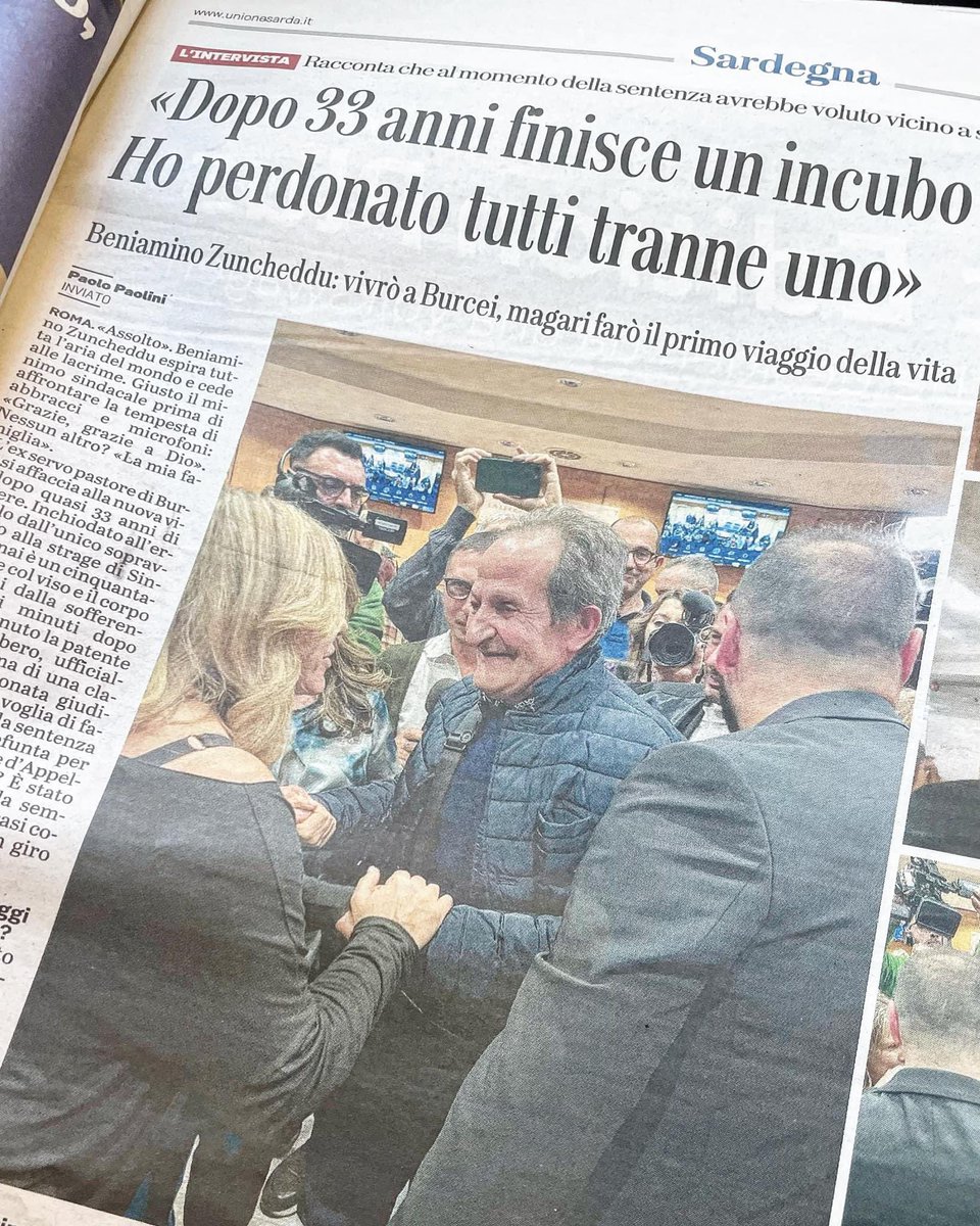 Beniamino Zuncheddu è stato assolto. 
Ha trascorso 33 anni in carcere da innocente in una democrazia occidentale. 
Sarebbe utile ascoltare i pareri dei giustizialisti… mentre io mi vergogno della mia Nazione e della sua Giustizia. 

#beniaminozuncheddu #giustizia 
#garantismo E