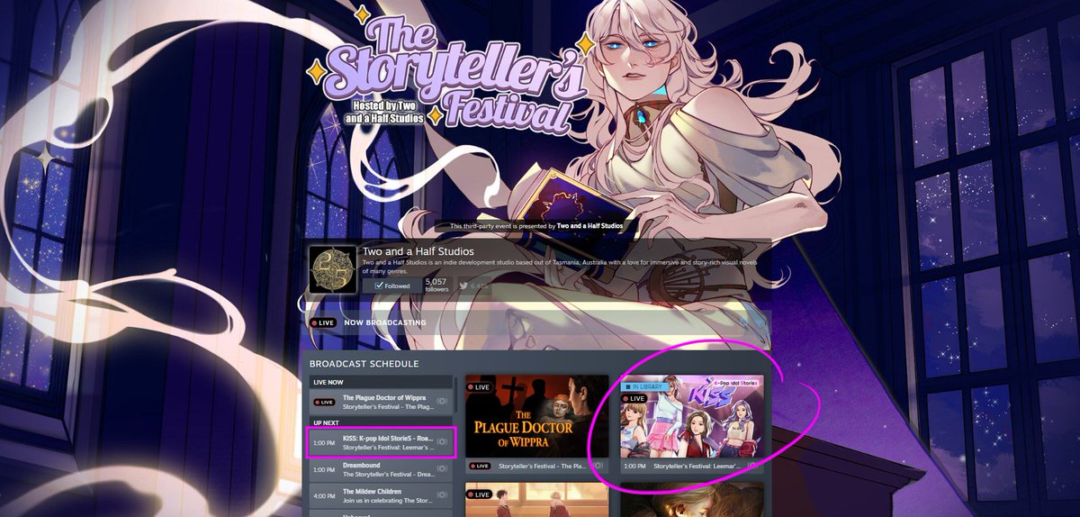 KISS: K-pop Idol StorieS is live on Steam Storyteller's Festival 2024!! 😍✨

Join the broadcast with the devs and LeeMar V, the super cute Babanyonya Tigress V-tuber from Malaysia ❣️🐯

Click the link below to jump in ⬇
store.steampowered.com/news/app/16621…