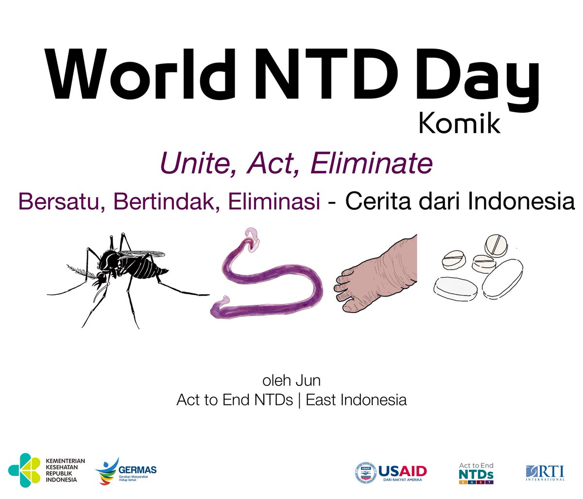 junaediahmad's tweet photo. Hari ini, 30 Januari 2024, hari NTD sedunia kembali lagi!

Tahun ini, Act to End NTDs | East - Indonesia @RTIfightsNTDs kembali melanjutkan komik World NTD Day.  Kira-kira lanjutan cerita dari Fil dan Sista bagaimana ya? Yuk dibaca.

#WorldNTDDay
#100percentcommited
#BeatNTDs https://t.co/eWAuuseb4S
