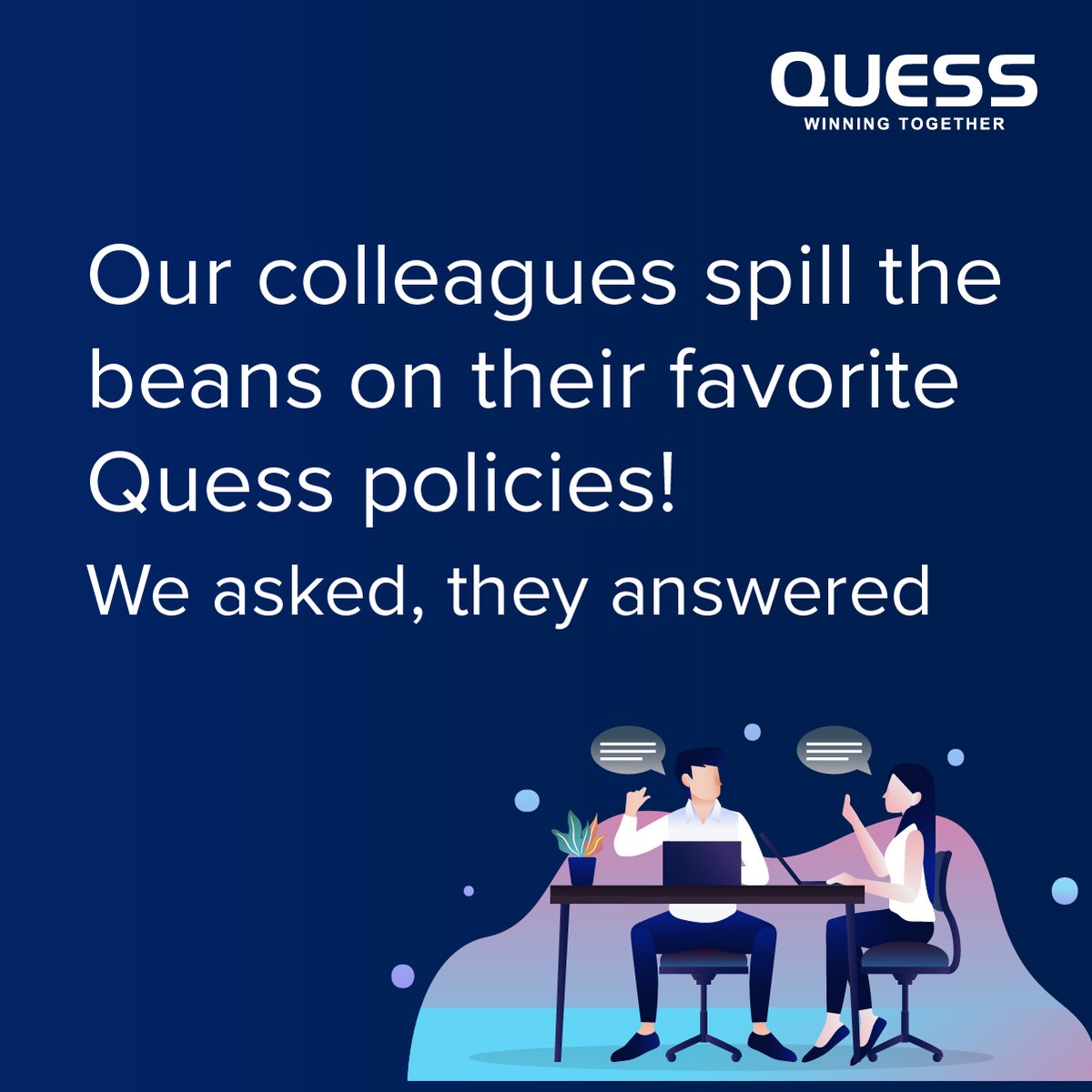 Quess_Corp's tweet photo. Embark on a journey of #LifeAtQuess as our colleagues narrate their favorite policies!
Swipe left and dive into the perks and benefits they love most – no secrets here!
#QuessCorp #WinningTogether #LifeAtQuess https://t.co/QrNkaM4O4d