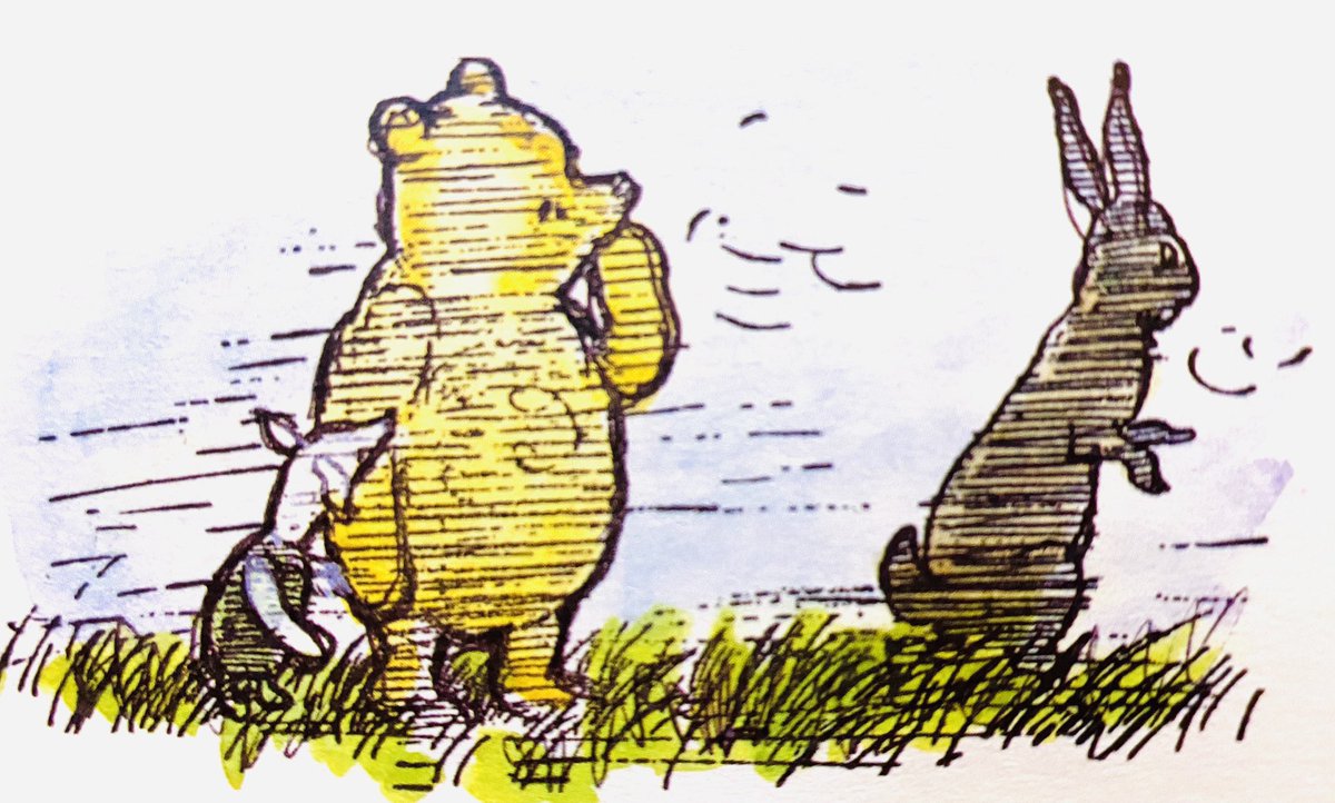 A_AMilne's tweet photo. It was cold and misty. Pooh didn’t mind for himself, but when he thought of all the honey the bees wouldn’t be making, a cold and misty day always made him feel sorry for them. The Forest was silent when you stopped and listened to it. They could see and hear nothing. ~A.A.Milne https://t.co/eBVl2QzvrX