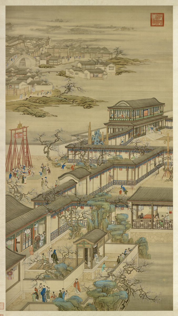 mito77030's tweet photo. 清代《十二月月令图》
佚名  台北故宫博物院
月令图是中国传统风俗画的一种，描绘各月中贵族的日常活动。
P1～P4: 一月、二月 、三月、四月
#Chinesepainting #Qing_Dynasty https://t.co/lnzXTPaBwe