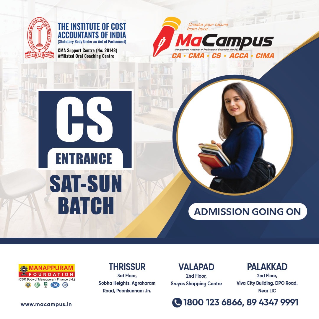 MacampusTcr's tweet photo. MaCampus
(Manappuram Academy of Professional Education)

ADMISSION GOING ON 🌠
Contact us for more details 📞 1800 123 6866, 89 4347 9991

#CSExecutive #WeekendBatch #MaCampus #TechProfessional
#CSEngineer #CharteredAccountant #CMAPrepare #ACCAJourney #FinanceProfessional https://t.co/2SMdg5wYlz