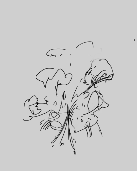 Twosenseless's tweet photo. Tonight's doodle stream resulted in this thing

it started with a chaotic scribble https://t.co/9yFsOGmZHx