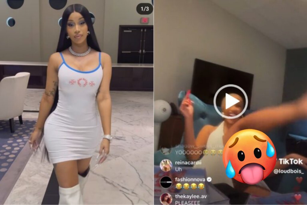 primegemx's tweet photo. The moment American female rapper Cardi B mistakenly shows her Puzzy while on live session.

Check thread for video 📽️📽️ https://t.co/gu0EfVAKSM