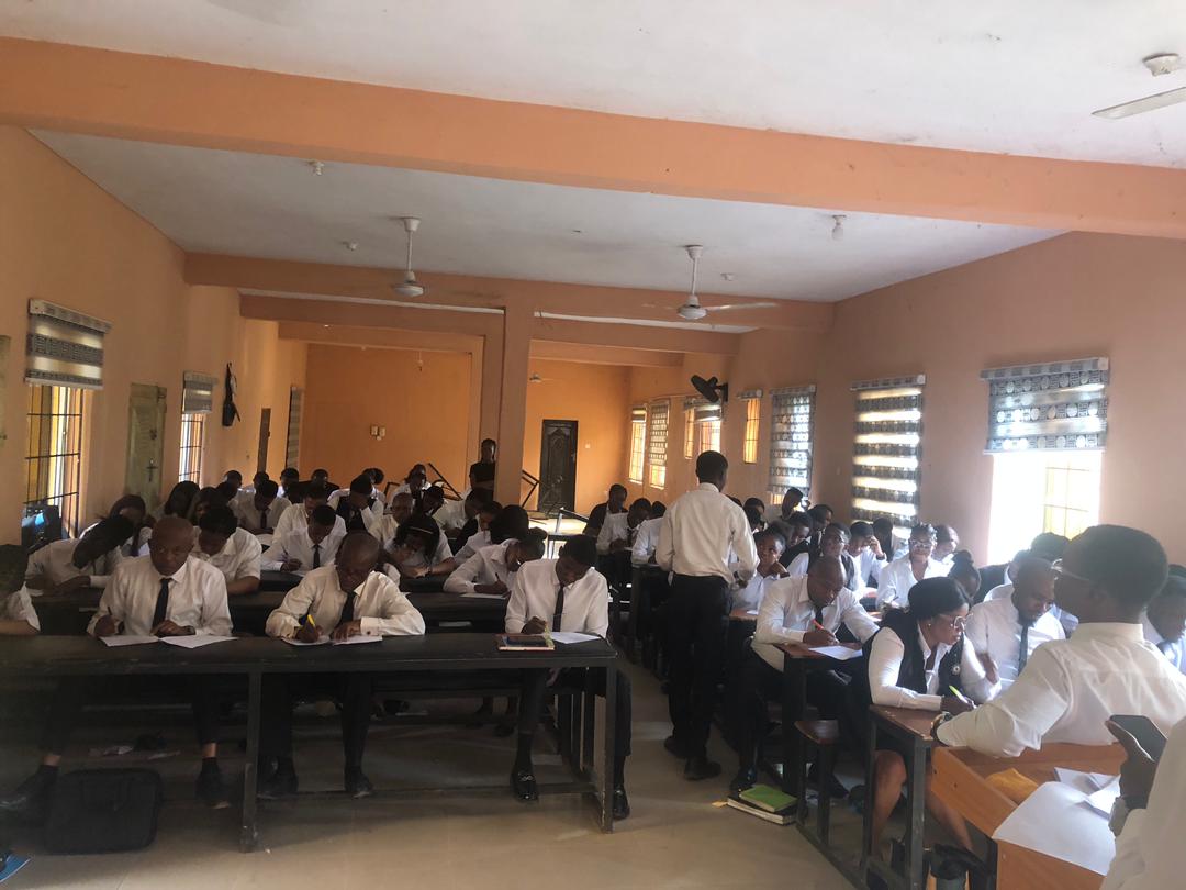 AbsuStudentBarC's tweet photo. Photos from the bar examinations written on 29th January, 2024. 

In well invigilated halls with highly prepared Students.

Call to Bar Ceremony up next!!
Congratulations in advance to the candidates.

#barexams #calltobar #viral #explore #absu #lawfaculty https://t.co/pgJMpwtF1W