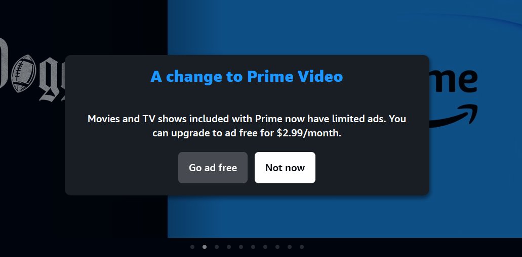 Pretty sure that when I paid for <a href="/amazon/">Amazon</a>  Prime, it was my understanding that I didn't have to watch commercials. After having it since god knows how long, I will now see what it is like to not have Prime.