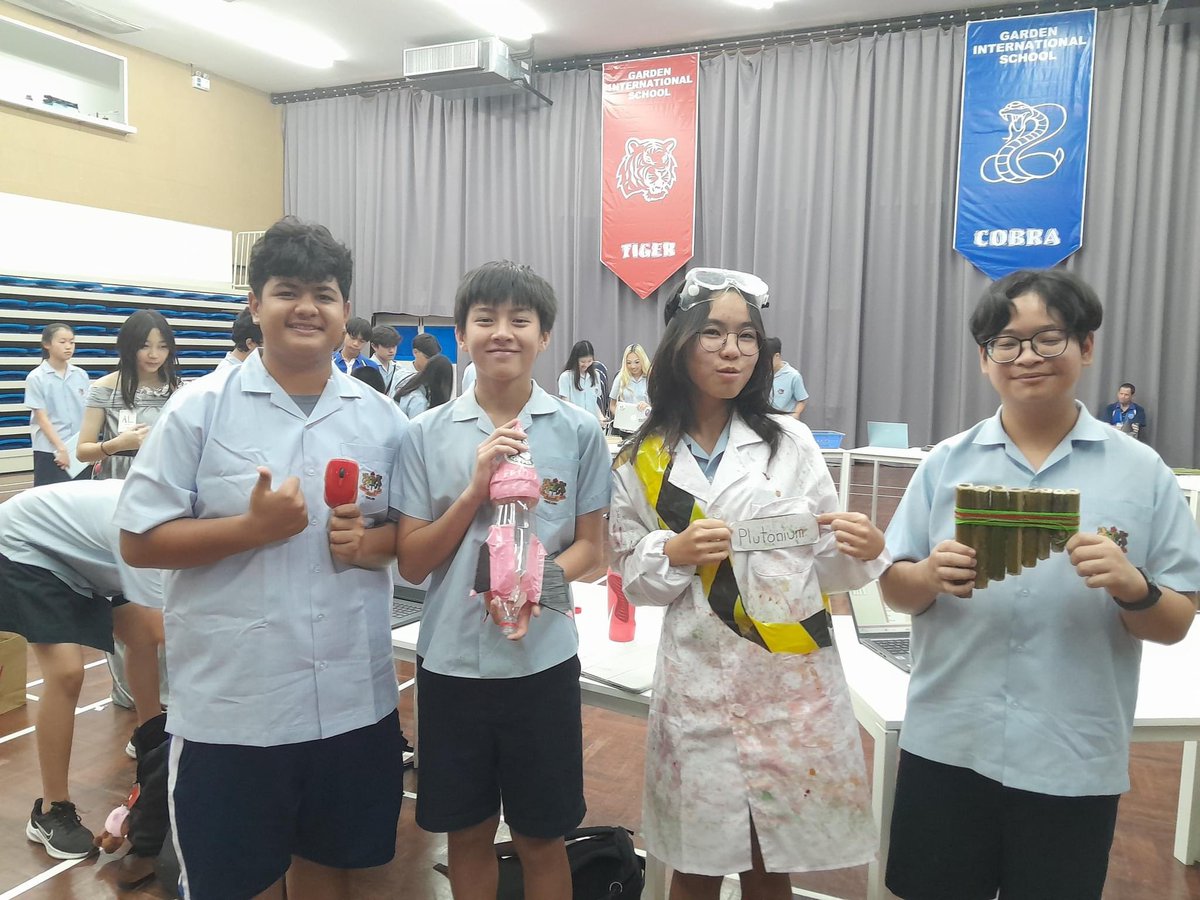 gisrayong's tweet photo. Garden International School, Rayong students in years 7-9 have been working in teams over the last week in Science to develop their scientific, creative and problem solving skills. 🚀🧑‍🔬 https://t.co/GhvoSf5369