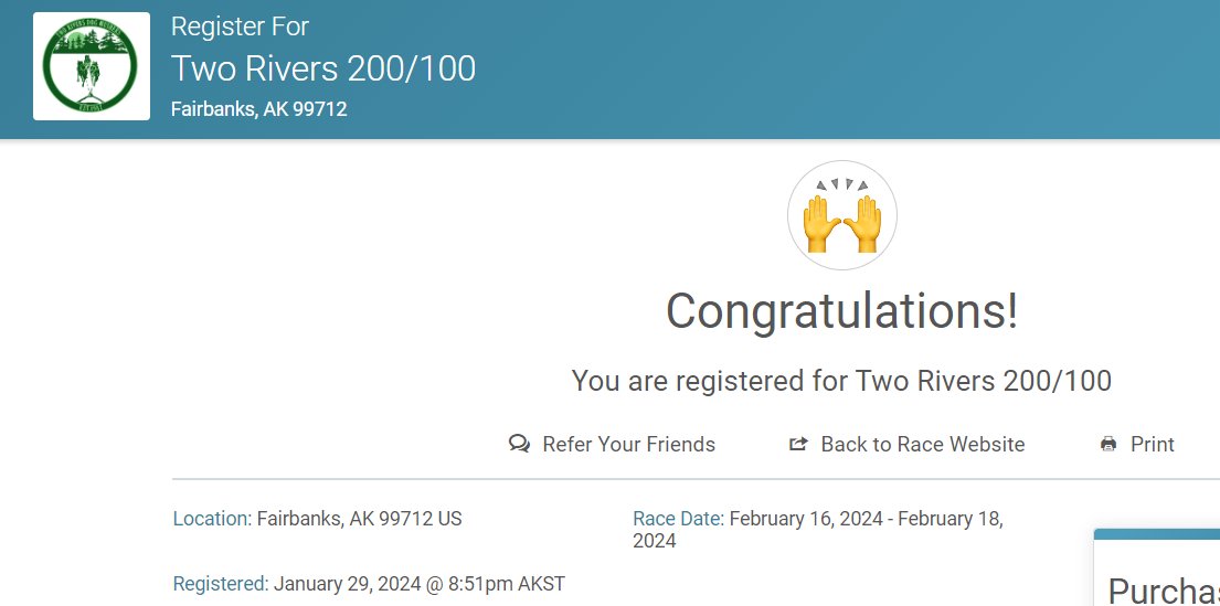 Thanks to an incredibly generous donor, my entry fee is covered and I am all signed up! I am so grateful and so super stoked to hit the trail!! @ATAOkennel @goggdog42