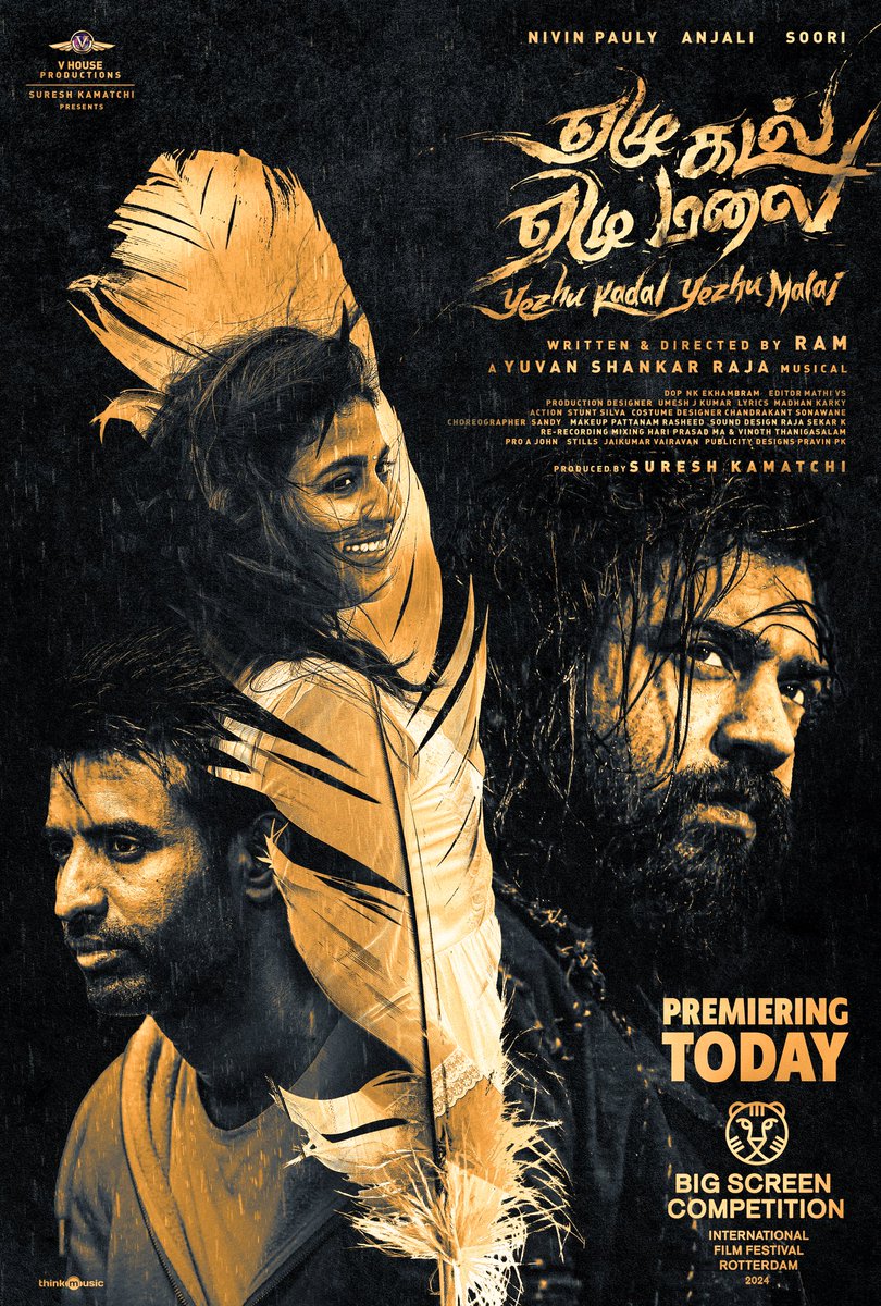 shaanz20's tweet photo. The cosmic clock ticks its final tock! Our film tiptoes into the world at Rotterdam.All set for a wild ride with its World Premiere today at Rotterdam under the Big Screen Competition!!!Be with us as we unfold the magic at the global stage.
#YezhuKadalYezhuMalai #NivinPauly https://t.co/8D91qJVrvw