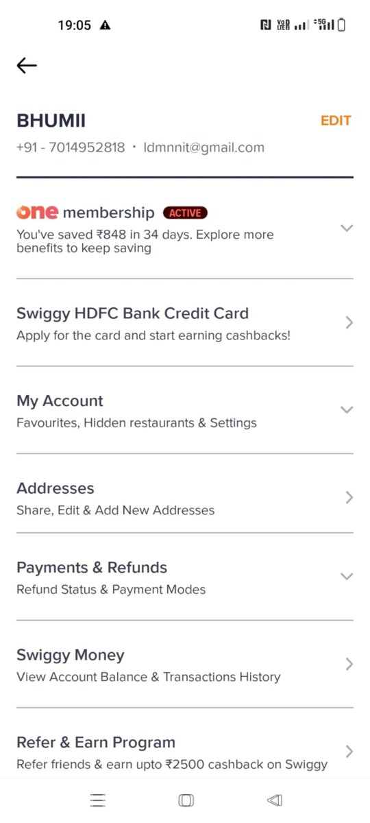 hdayani12's tweet photo. @harshamjty @SoftBank @prosus_cs 
Recently purchased swiggy one membership but after few days account has been suspended money spent is wasted.
This is the case with many people who purchase swiggy one recently, is this a new fraud from swiggy to increase company's profitability? https://t.co/IFGg56HOPk