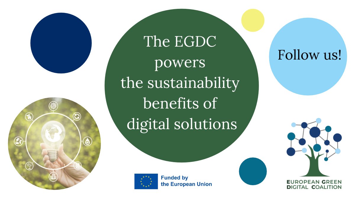 #EGDC supports the green digital transformation of all sectors, notably energy, transport, agriculture, and construction and contributes to making our economy and society more innovative, inclusive, and resilient. 🔔Follow us on socials for regular updates #GreenDigitalCoalition