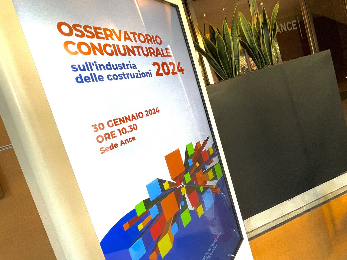 Tutto pronto per #OsservatorioAnce2024 

🔴 Segui la diretta su ance.it/2024/01/tra-po…