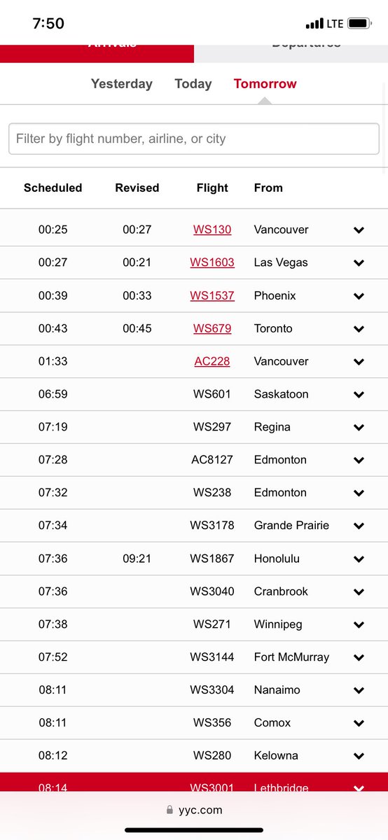 ronneban's tweet photo. @Westjet re delays in arrival in Calgary due to weather. How can this be?  What’s the real reason. Why is it only WestJet?  Longing to know. #westjetdelays #travellersrights https://t.co/G2gDyZQ1Zg