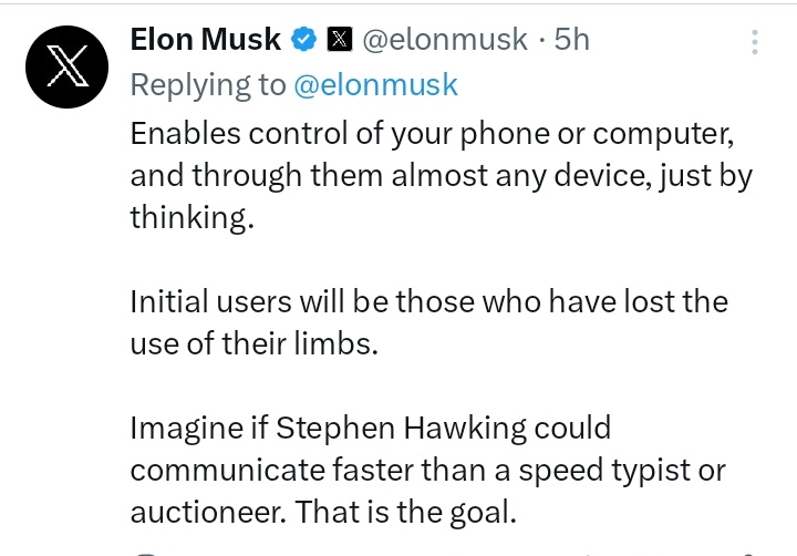 sandro_pozzi's tweet photo. Elon Musk anuncia el primer implante del interface Neuralink en el cerebro de un humano https://t.co/P3H1YBZdad
