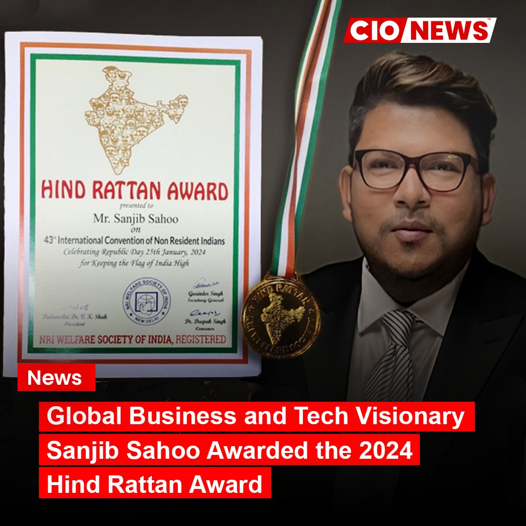 Global Business and Tech Visionary @SahooSanj Sahoo Awarded the 2024 Hind Rattan Award To know more about it read our full article here: cionews.co.in/sanjib-sahoo-a…