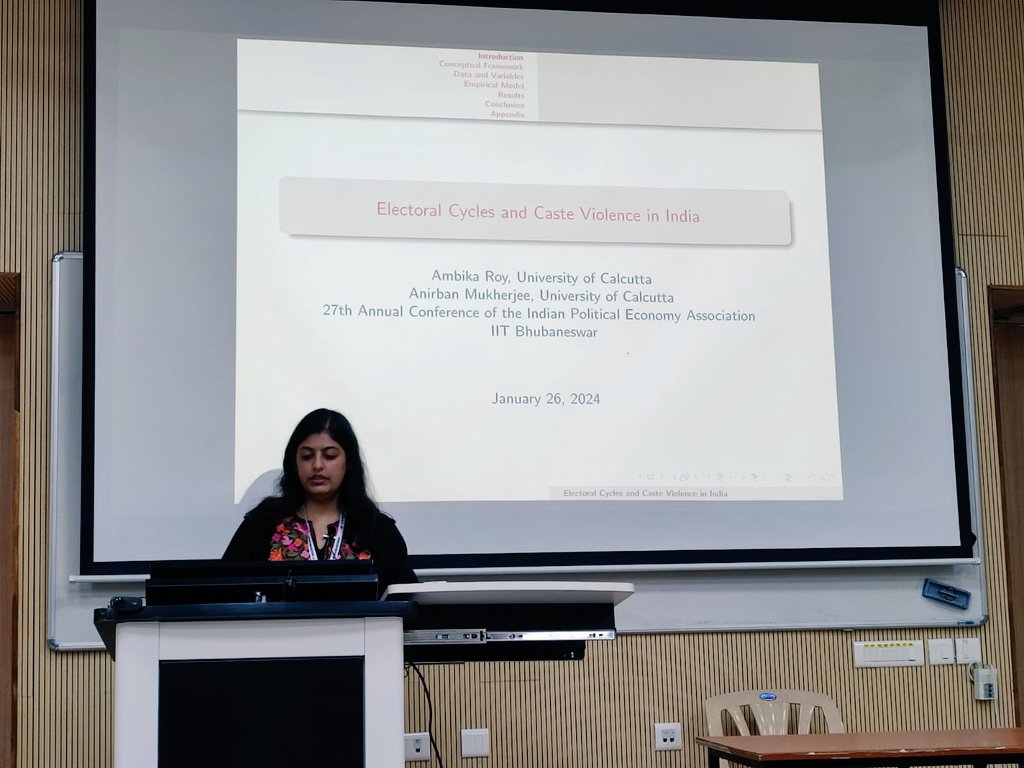 Presented our paper at @iitbbs for the 27th Annual Conference of the Indian Political Economy Association. #EconTwitter