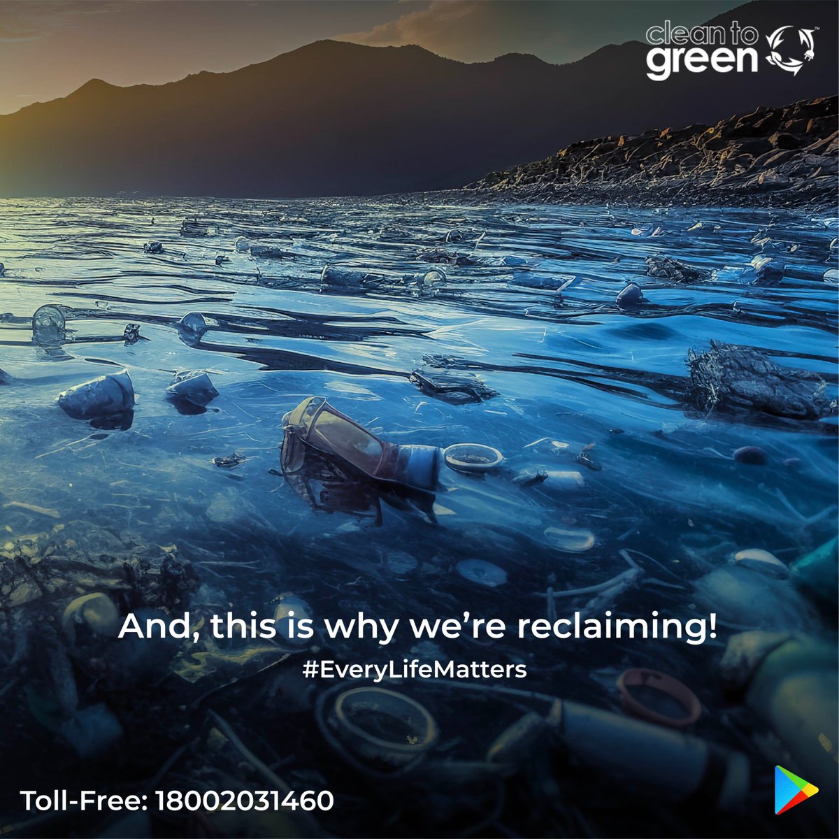CleanToGreen's tweet image. We&apos;re reclaiming our waste because our planet deserves better. 
To recycle your waste, take the first step – download the Clean2Green App on your Android phone today or call us at our toll-free number. 

#RecycleForEarth #Clean2Green