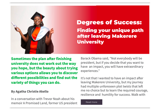 MakEndowmentFnd's tweet photo. .@_Akello candidly shares her journey missing graduation due to a delayed thesis, highlighting the toll on her mental health.

If you resonate with this during the #Mak74thGrad, take a read on how she bounced back &amp; achieved significant career growth.

📌 https://t.co/vG7kZN1t0m https://t.co/FvQoANLol7